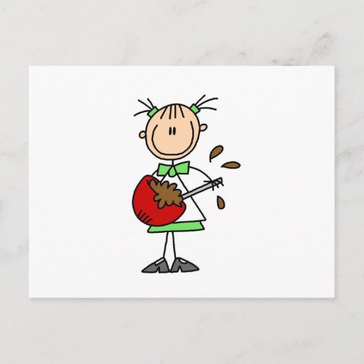 Stäbchenfigur-Bäcker mischt Teig Postkarte (Vorderseite)