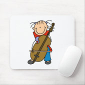 Stäbchenfigur Cello-Mauspad Mousepad (Mit Mouse)