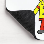 Stäbchenfigur Feuerwehrmann mit Dalmation Mauspad (Ecke)