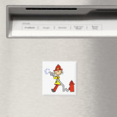 Stäbchenfigur Feuerwehrmann mit Schlauch Magnet (In Situ (Geschirrspüler))