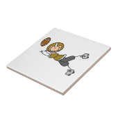 Stäbchenfigur-Fußball Gold Fliese (Seite)