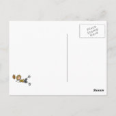 Stäbchenfigur-Fußball Gold Postkarte (Rückseite)
