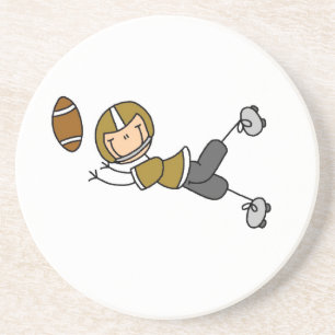 Stäbchenfigur-Fußball Gold Untersetzer