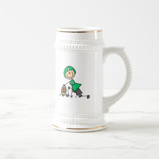 Stäbchenfigur-Fußball Grün Bierglas (Rechts)