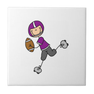 Stäbchenfigur-Fußball Purpur Fliese