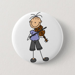 Stäbchenfigur-Geigen-Button Button
