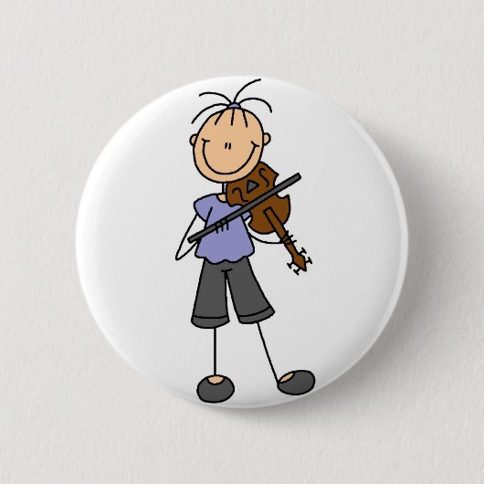 Stäbchenfigur-Geigen-Button Button (Vorderseite)