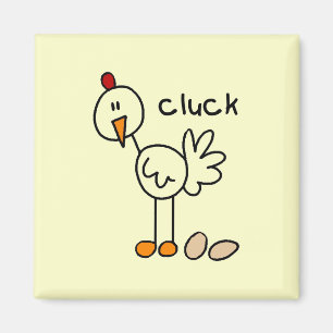 Stäbchenfigur-Hühnchen-T-Shirts und Geschenke Magnet
