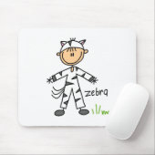 Stäbchenfigur in Zebrakostüm-Mauspad Mousepad (Mit Mouse)