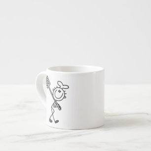 Stäbchenfigur-Koch mit Gabel Espressotasse