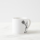 Stäbchenfigur-Koch mit Gabel Espressotasse (Vorderseite Rechts)