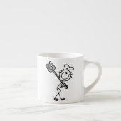 Stäbchenfigur-Koch mit Gabel Espressotasse (Rechts)