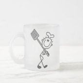 Stäbchenfigur-Koch mit Gabel Mattglastasse (Links)