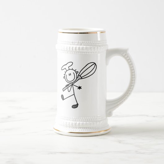 Stäbchenfigur-Koch mit Schneebesen Bierglas (Rechts)