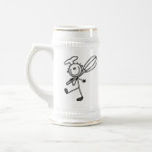 Stäbchenfigur-Koch mit Schneebesen Bierglas (Links)