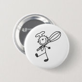 Stäbchenfigur-Koch mit Schneebesen Button (Vorne & Hinten)