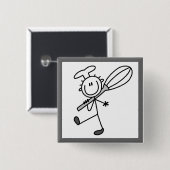Stäbchenfigur-Koch mit Schneebesen Button (Vorne & Hinten)
