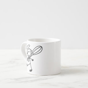 Stäbchenfigur-Koch mit Schneebesen Espressotasse