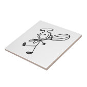 Stäbchenfigur-Koch mit Schneebesen Fliese (Seite)