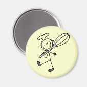 Stäbchenfigur-Koch mit Schneebesen Magnet (Vorderseite/Rückseite)