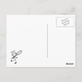 Stäbchenfigur-Koch mit Schneebesen Postkarte (Rückseite)