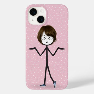 Stäbchenfigur Mädchen mit dunklen Haaren Case-Mate iPhone 14 Hülle