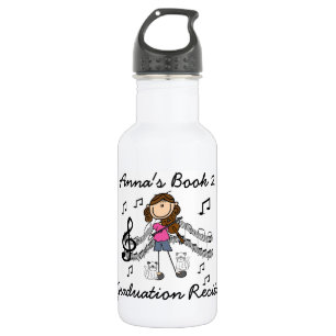 Stäbchenfigur Mädchen Violinspieler Wasserflasche