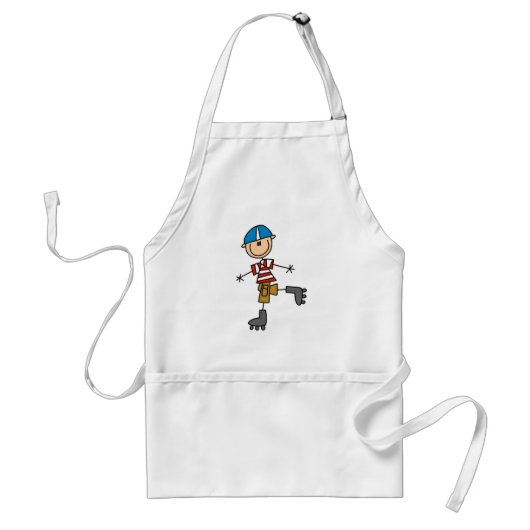Stäbchenfigur Rollschuhlaufen Schürze (Vorne)