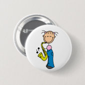 Stäbchenfigur Saxophon-Taste Button (Vorne & Hinten)