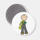 Stäbchenfigur Trompete Magnet (Vorderseite/Rückseite)