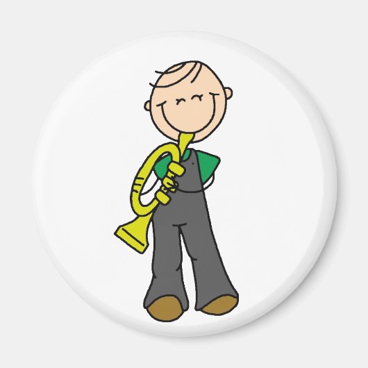 Stäbchenfigur Trompete Magnet (Vorne)