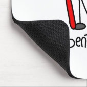 Stäbchenfigur Zahnarzt Mousepad (Ecke)