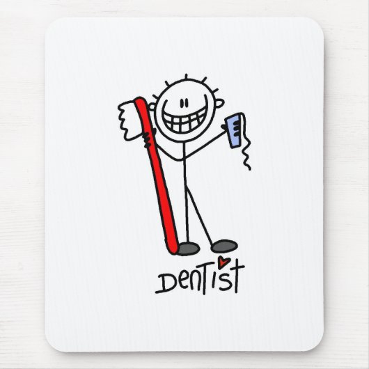 Stäbchenfigur Zahnarzt Mousepad (Vorne)