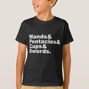 Stäbe & Pentakel & Kelche & Schwerter Tarot Kart T-Shirt
