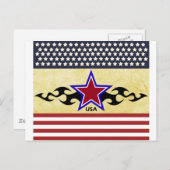 Stäbe und Streifen Postkarte (Vorne/Hinten)