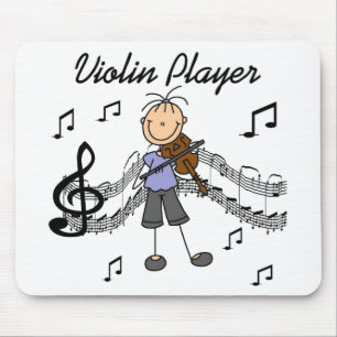 Stabfigur Mädchen Violinspieler T-Shirts und Gesch Mousepad