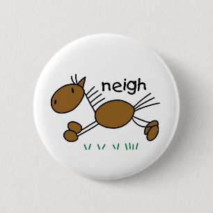 Stabfigur-Pferd-T-Shirts und Geschenke Button