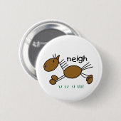 Stabfigur-Pferd-T-Shirts und Geschenke Button (Vorne & Hinten)