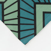 Stabförmige Diamanten - Aquamarin Fleecedecke (Ecke)