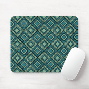 Stabförmige Diamanten - Aquamarin Mousepad