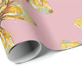 Stabförmiges Bugwrapping-Papier - Flachblatt Set v Geschenkpapier (Rolleneckpunkt)