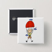 Stabhochspringende Stockfigur Button (Vorne & Hinten)