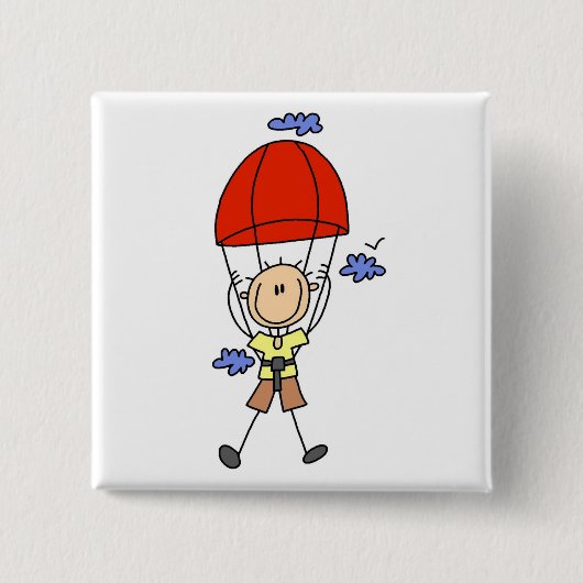 Stabhochspringende Stockfigur Button (Vorderseite)
