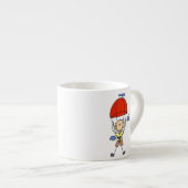 Stabhochspringende Stockfigur Espressotasse (Vorderseite Rechts)