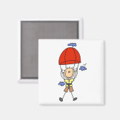 Stabhochspringende Stockfigur Magnet (Vorderseite/Rückseite)