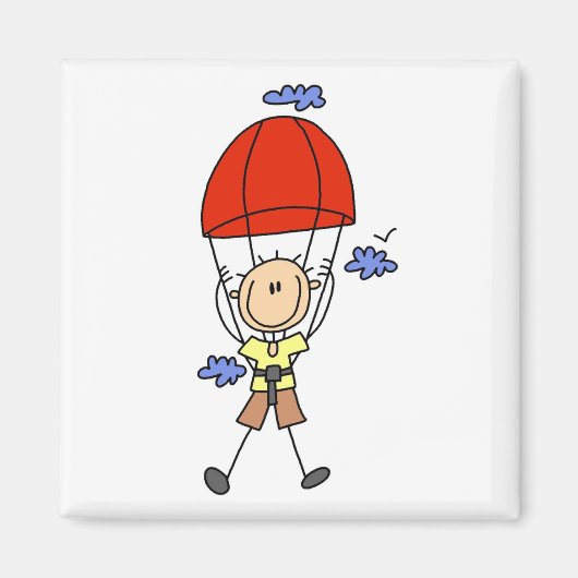 Stabhochspringende Stockfigur Magnet (Vorne)