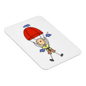 Stabhochspringende Stockfigur Magnet (Rechte Seite)