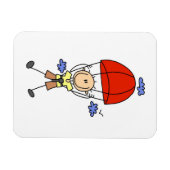 Stabhochspringende Stockfigur Magnet (Horizontal)