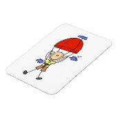 Stabhochspringende Stockfigur Magnet (Linke Seite)