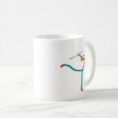 Stabhochspringender Stockfigur Kaffeetasse (VorderseiteRechts)